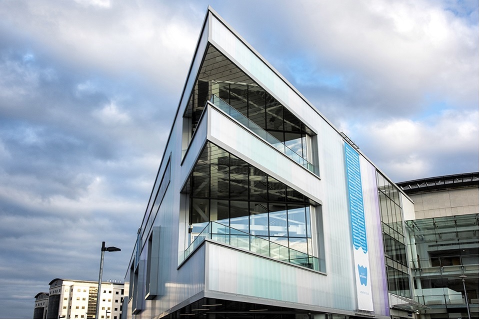 Colourful Marlon Clickfix Façade at Belfast Waterfront