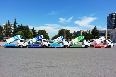 Foamalux White was fabricated into these giant milk bottles for an advertising campaign - Image 11878