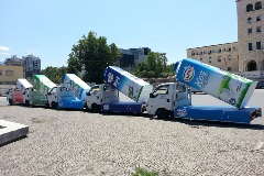 Foamalux White was fabricated into these giant milk bottles for an advertising campaign - Image 11879