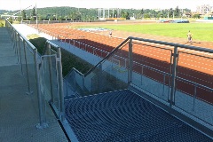 UV resistant Marlon FSX used for safety barriers at Pilsen Athletics Stadium - Image 6748