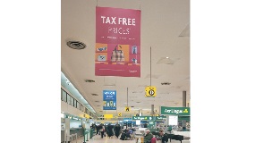 Foamalux Light used as a substrate for this lightweight airport advertising signage - Image 2204