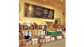Foamalux Eco used to create blackboard effect signage at a Covent Garden Soup Company outlet - Image 2301