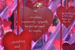 Valentine hearts display at the London Eye created from Foamalux Ultra - Image 2385