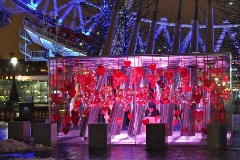 Valentine hearts display at the London Eye created from Foamalux Ultra - Image 2386