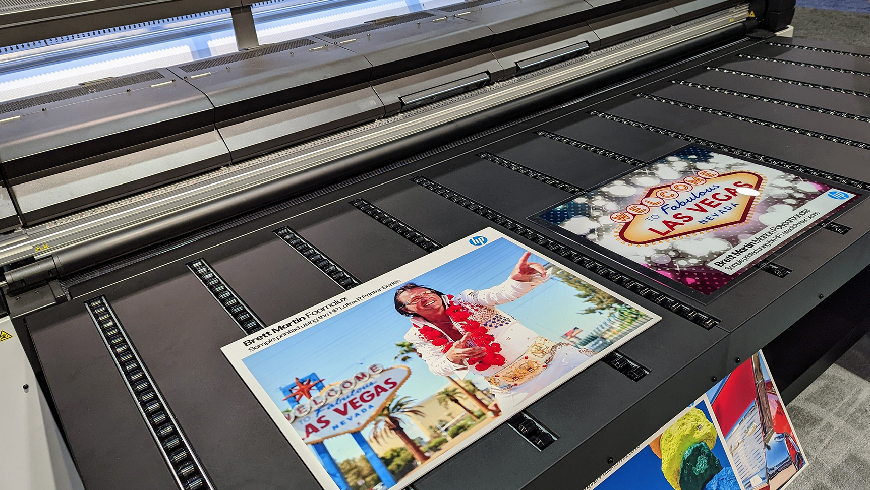 HP print on Foamalux White and Marlon FS at Printing United 2022.