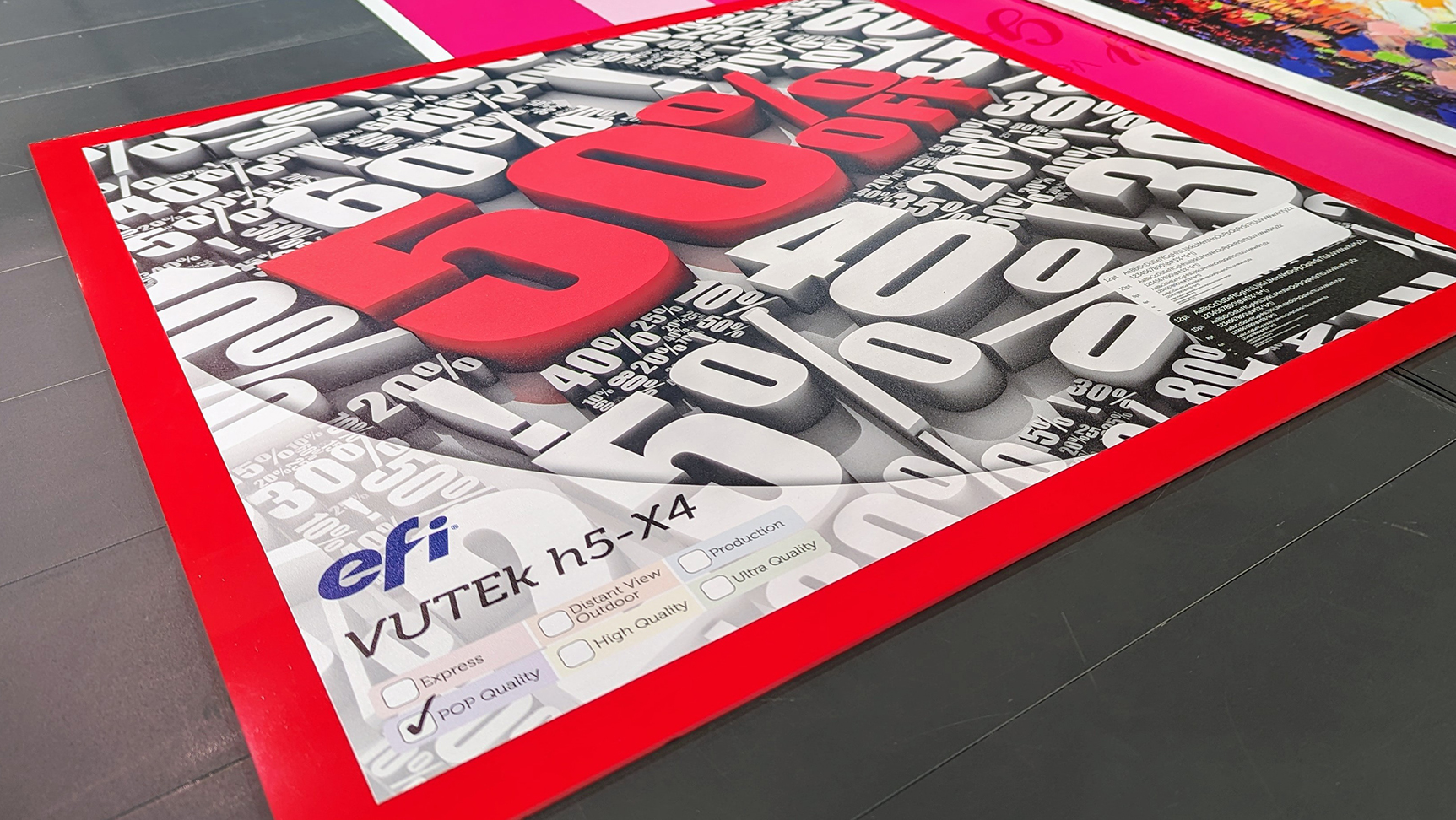 Approved Partner EFI Foamalux Ultra printed by EFI on the VUTEk 32h